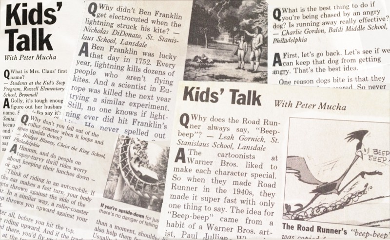 Kids Talk columns by Peter Mucha